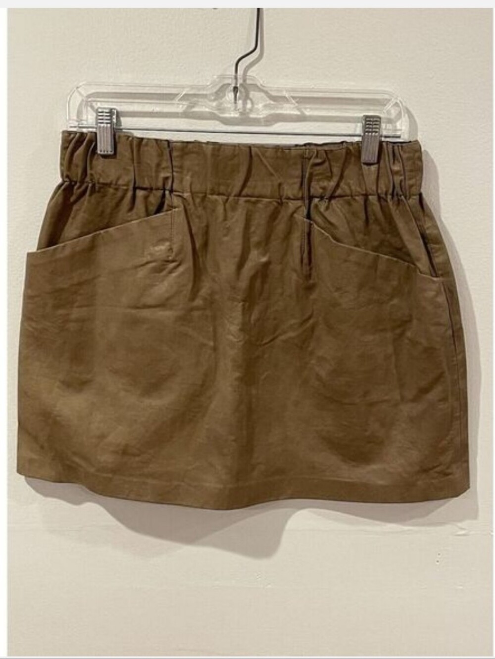 Zara Brown Mini Skirt with Front Pockets Size 10